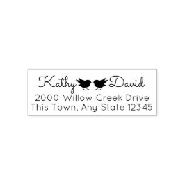 素敵な鳥のアドレス セルフインキングスタンプ