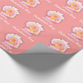 素敵な黄色のバラのハッピーバレンタインデープレゼント ラッピングペーパー (角)