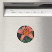 素敵な黄褐色のデイリリーのアパレルとギフト マグネット (インサイチュ (食洗機))