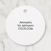 素敵な黒猫とお誕生日ケーキメッセージカード フェイバータグ (裏面)