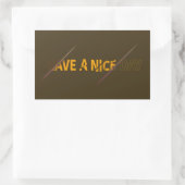 素敵な1日のシールを持っている 長方形シール (バッグ)