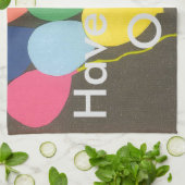 素敵な1日を! 誕生日 自分で作る キッチンタオル (折り畳み)