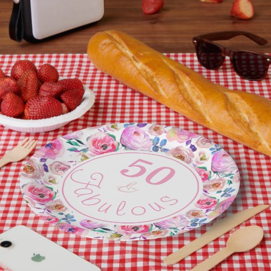 素敵な50と素晴らしい水色 ペーパープレート (ピクニック)