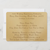 素敵な50周年ゴールデンウェディングアニバーサリーの招待状 招待状 (裏面)