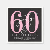 素敵な60歳の誕生日パーティー スタンダードカクテルナプキン (正面)
