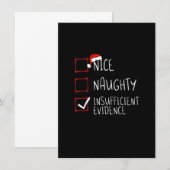 素敵な いたずらな 不十分な証拠の クリスマス サンタ 招待状 (正面/裏面)