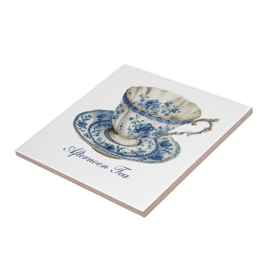 素敵な"アフタヌーンティー"フローラティーカップセラミックタイル タイル (側面)