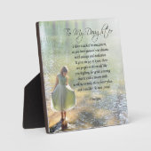 素敵な「私の娘へ」ギフトプラーク フォトプラーク (正面)