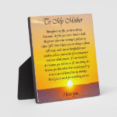 素敵な"私の母に"ありがとう詩のプラーク フォトプラーク (正面)