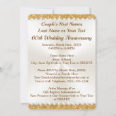 素敵な、60周年結婚記念日の招待状 招待状 (裏面)