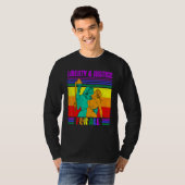 素敵なLGBTプライド自由正義の像すべてのプロ Tシャツ (正面フル)