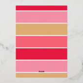 素敵なXOXOフォイルのバレンタインデーのフォトカード 箔シーズンカード (裏面)