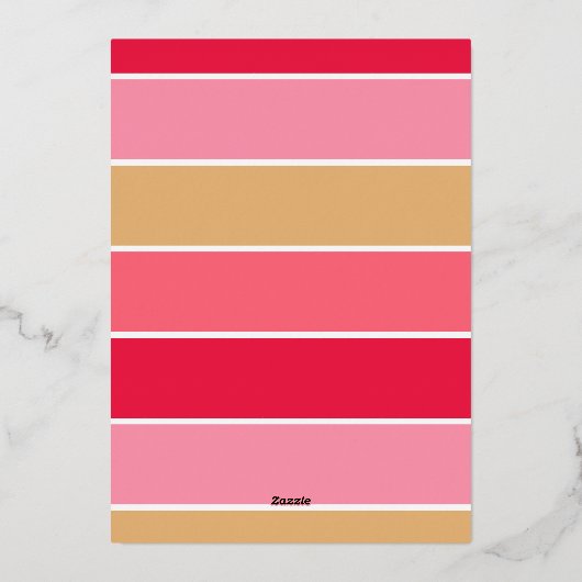 素敵なXOXOフォイルのバレンタインデーのフォトカード 箔シーズンカード (裏面)