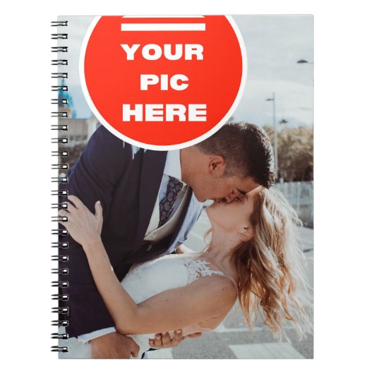 素敵!スパイラル写真ノート - 名入れ ノートブック (正面)