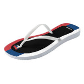 素敵 セルビア 国旗 カラー 愛国心 ビーチサンダル (アングル)