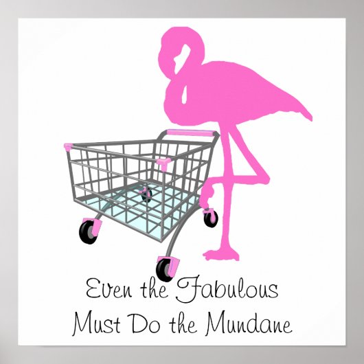 素晴おもしろいらしいフラミンゴ引用文 ポスター (正面)