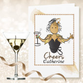 素晴おもしろいらしい可愛いアフリカ系アメリカ人誕生日 カード