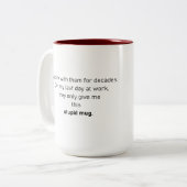 素晴おもしろいらしい退職金 ツートーンマグカップ (正面左)