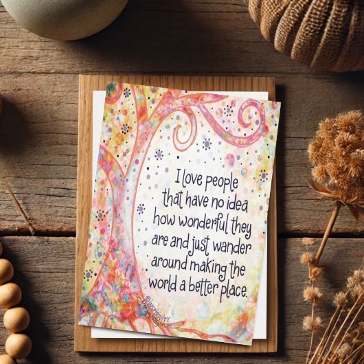 素晴かわいらしらしい人の感動的引用文 カード