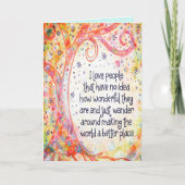 素晴かわいらしらしい人の感動的引用文 カード (正面)