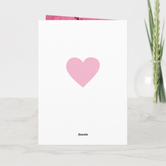 素晴かわいらしらしい夫のためのピンクバレンタインハート シーズンカード (裏面)