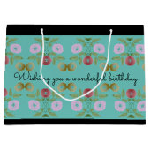 素晴かわいらしらしい誕生日バッグ ラージペーパーバッグ (正面)