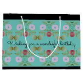 素晴かわいらしらしい誕生日バッグ ラージペーパーバッグ (裏面)