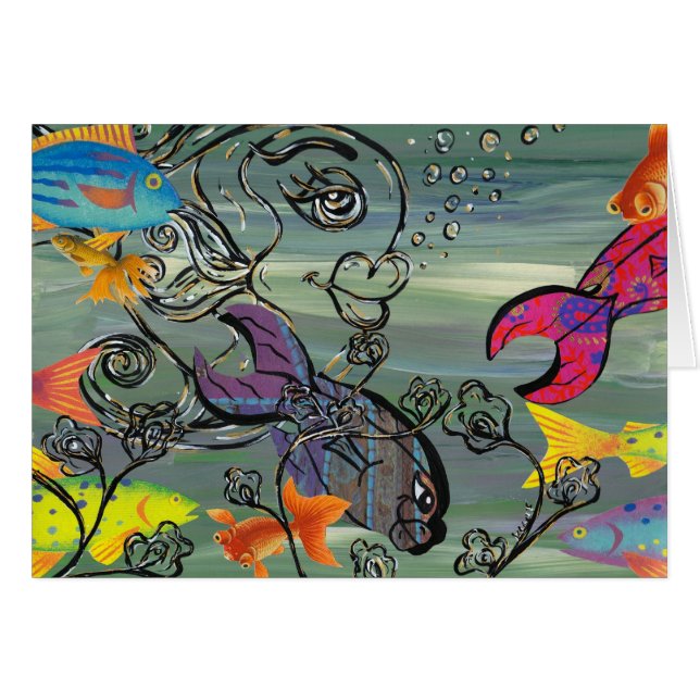 素晴しいアクアリウムのギフトカード (正面横)