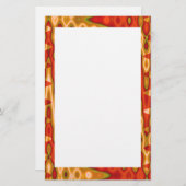 素晴しいオレンジボーダー 便箋 (正面/裏面)