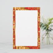 素晴しいオレンジボーダー 便箋 (スタンド正面)