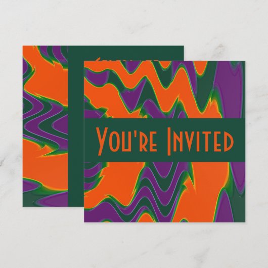 素晴しいオレンジpuple 招待状 (正面/裏面)