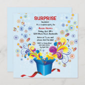 素晴しいギフト用の箱の招待状 招待状 (正面/裏面)