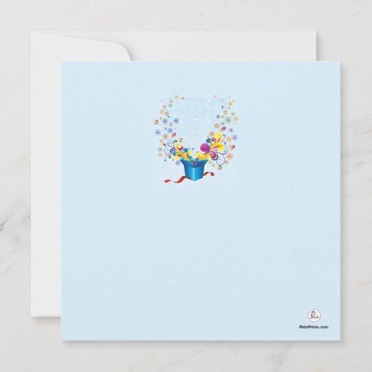 素晴しいギフト用の箱の招待状 招待状 (裏面)