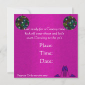 素晴しいディスコのパーティの招待状 招待状 (裏面)