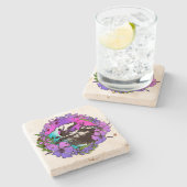 素晴しいハワイのサーファーの60年代のレトロのTikiのバーのコースター ストーンコースター (横)