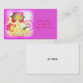 素晴しいヒッピースタイルのヤシの木のピンク 名刺 (正面/裏面)