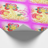 素晴しいヒッピースタイルのヤシの木の包装紙 ラッピングペーパー (角)