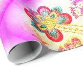 素晴しいヒッピースタイルのヤシの木の包装紙 ラッピングペーパー (ロールコーナー)