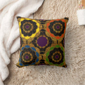 素晴しいレトロのモダンな花のヒッピーのクッション クッション (ブランケット)