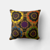 素晴しいレトロのモダンな花のヒッピーのクッション クッション (裏面)