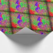 素晴しいレトロの紫色のヒッピーの人魚 ラッピングペーパー (角)