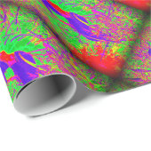 素晴しいレトロの紫色のヒッピーの人魚 ラッピングペーパー (ロールコーナー)