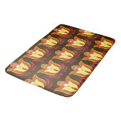 素晴しいレトロ70sの花 バスマット (アングル)