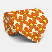 素晴しい人のオレンジ花のタイ ネクタイ (ロール)