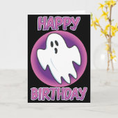 素晴しい幽霊のバースデー・カード カード (黄色い花)