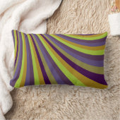 素晴しい紫色および緑の虹のスライドストライプなPatt ランバークッション (ブランケット)