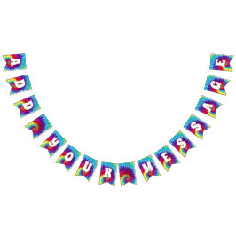 素晴しい絞り染めのヒッピー バンティングフラッグ