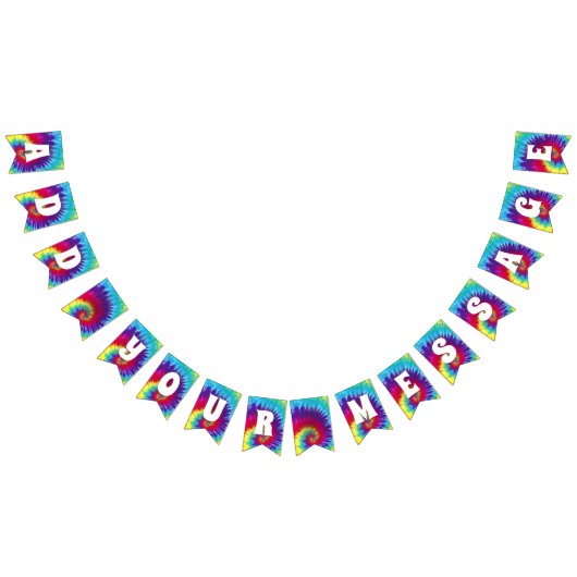 素晴しい絞り染めのヒッピー バンティングフラッグ (全)