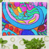 素晴しい色平和および愛タオル キッチンタオル (折り畳み)