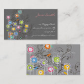 素晴しい花園のお洒落でカラフルな花柄 名刺 (正面/裏面)